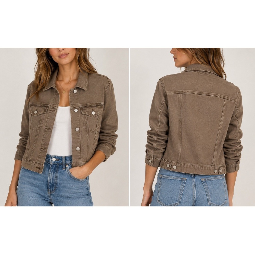 Dear John Ainsley Trucker Denim Jacket XS Brown Western Americana 90s Utility